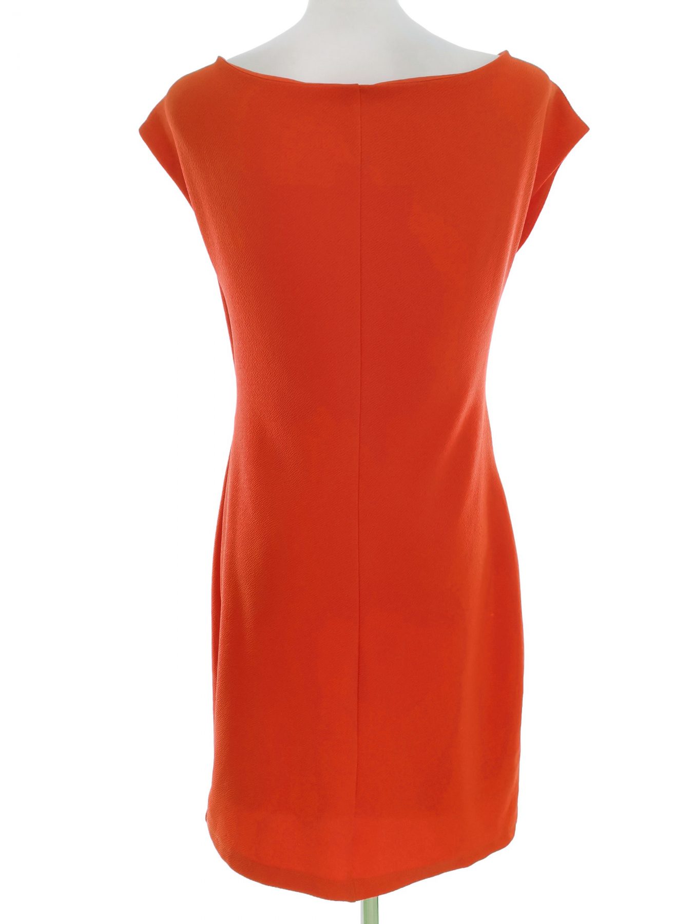 Miss selfridge Stl 40 Färg Orange Båtringning Kroppsnära Klänning Kortärmad Knälängd