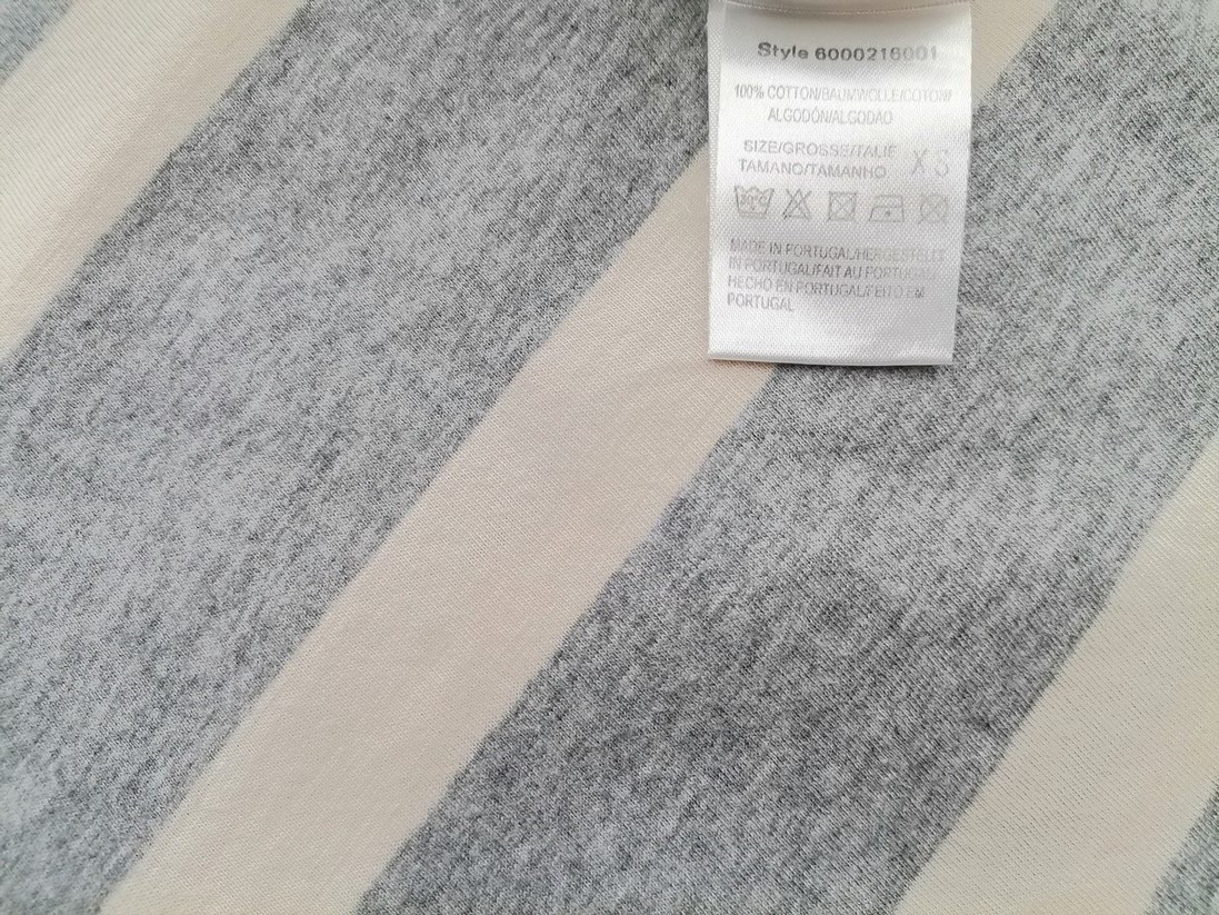 Day Birger Et Mikkelsen Stl XS Färg Grå Ränder Rund urringning Blus ärm 3/4 Material Bomull 100%