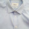 Charles Tyrwhitt Stl 17 1/2 (44) Färg Blå Ränder Krage Herr Skjorta, elegant Långärmad Material Bomull 100%