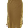 La Perla Italy Stl 46 (40) Färg Khaki A-linjekjol Midi Material Siden 100%