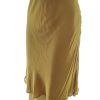 La Perla Italy Stl 46 (40) Färg Khaki A-linjekjol Midi Material Siden 100%