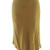 La Perla Italy Stl 46 (40) Färg Khaki A-linjekjol Midi Material Siden 100%