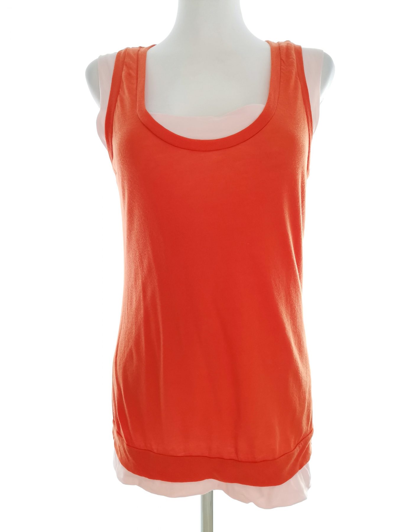 Mexx Stl M Färg Orange Rund urringning Blus Ärmlös Material Lyocell 100%