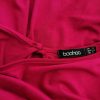 Boohoo Stl 12 (40) Färg Fuchsia V-ringning Skal Klänning Långärmad Knälängd Material Viskos