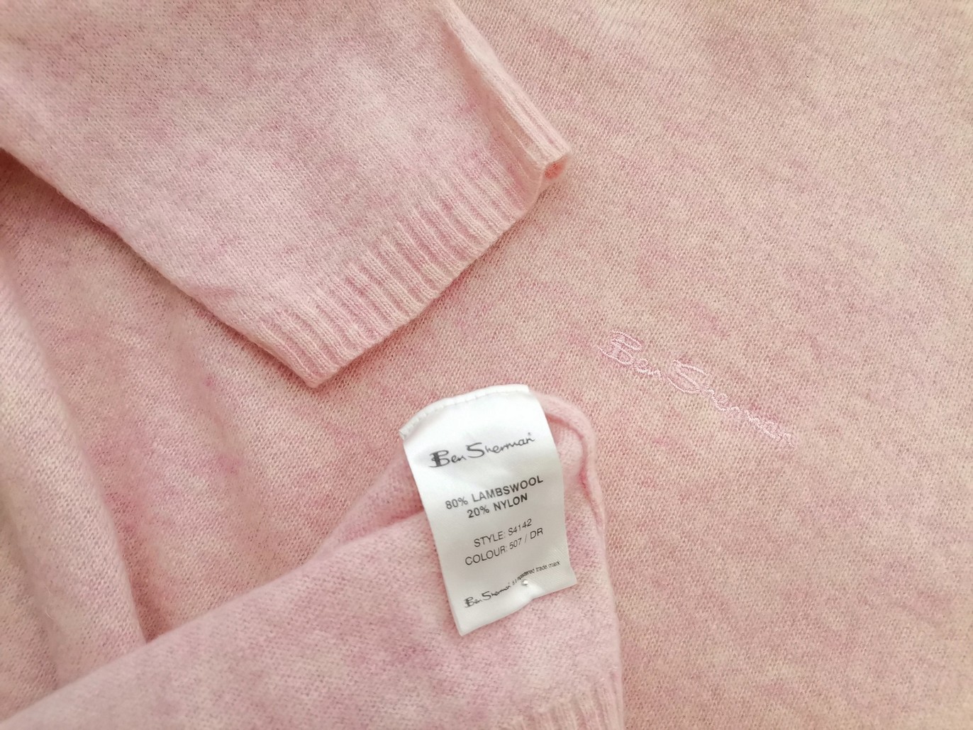 BEN SHERMAN Stl 1 (S) Färg Rosa Herr Tröja Långärmad Material Lammull