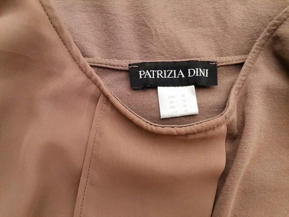 PATRIZIA DINI Stl 38 Färg Brun Rund urringning Blus Långärmad