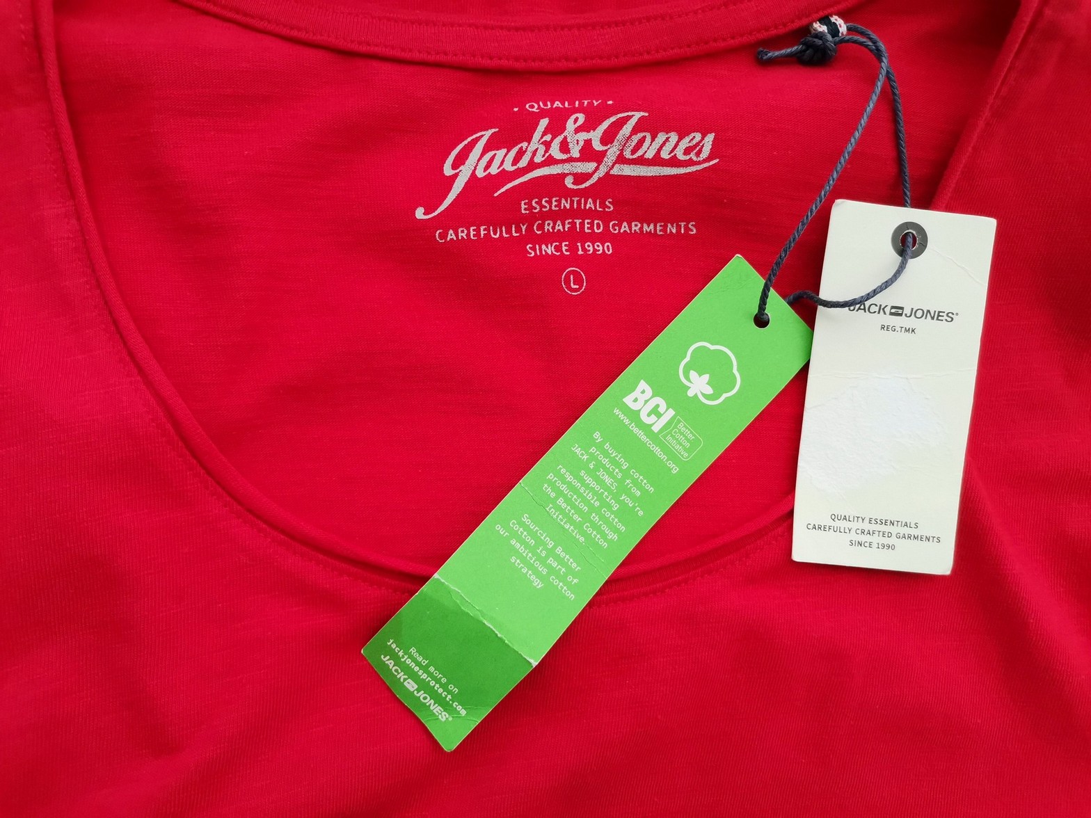 Jack & jones Stl L Färg Röd Rund urringning Tunika blus Kortärmad Material Bomull 100%