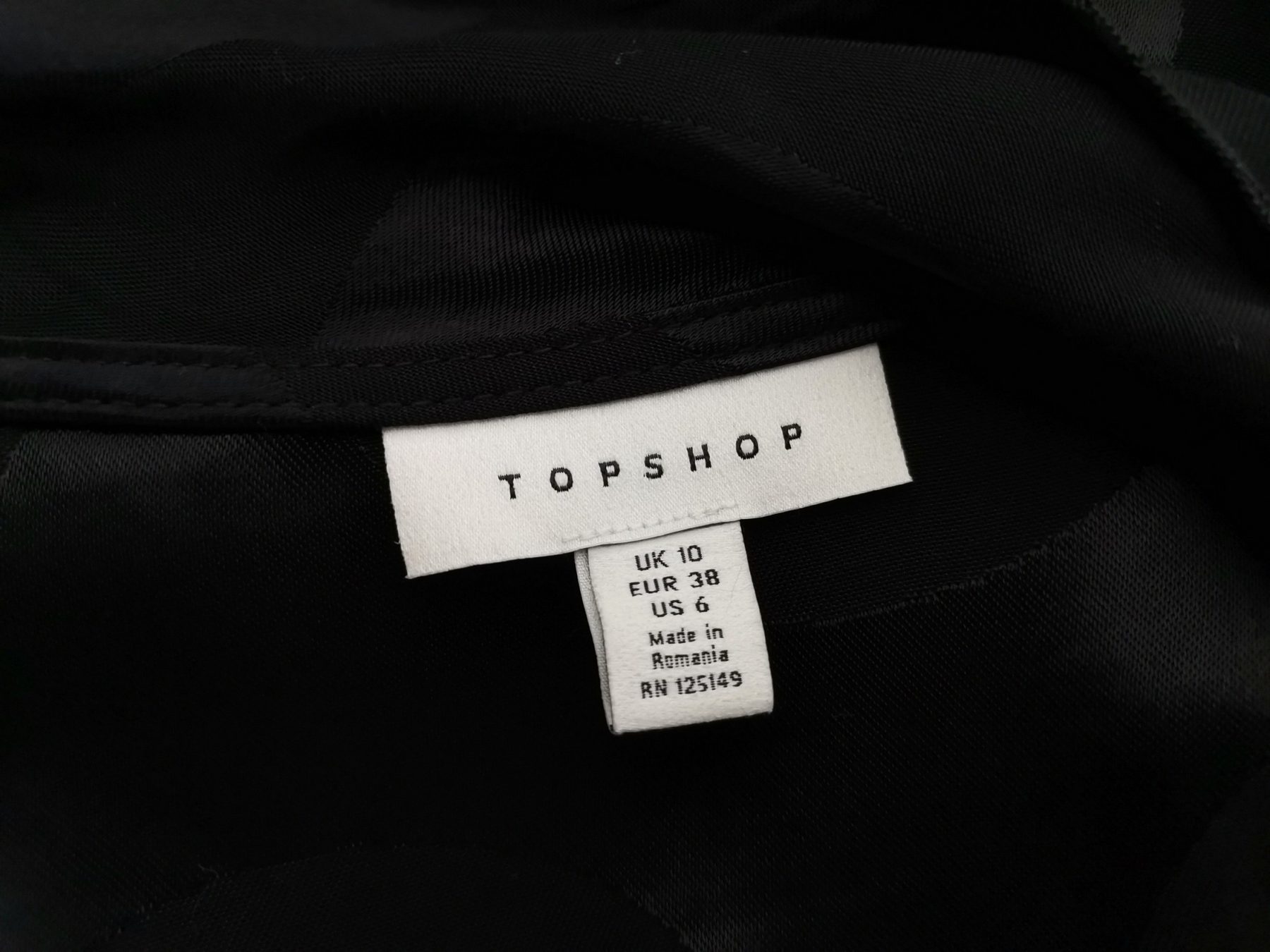 Topshop Stl 10 (38) Färg Svart Prickar V-ringning Omlott Blus Långärmad Material Viskos 100%