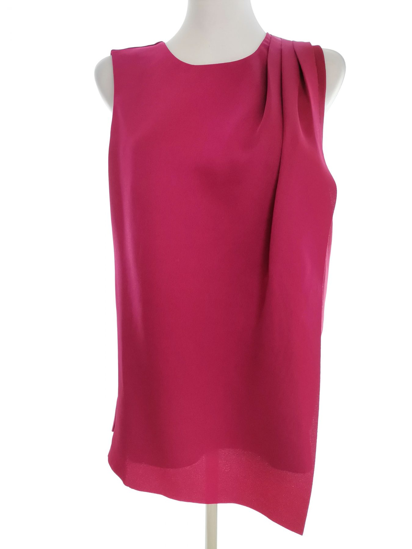 Y.A.S Stl 38 Färg Fuchsia Rund urringning Blus Ärmlös