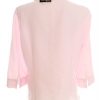 Dorothy perkins Stl 14 (42) Färg Rosa Ränder Krage Knäppt Skjort Blus ärm 3/4 Material Viskos