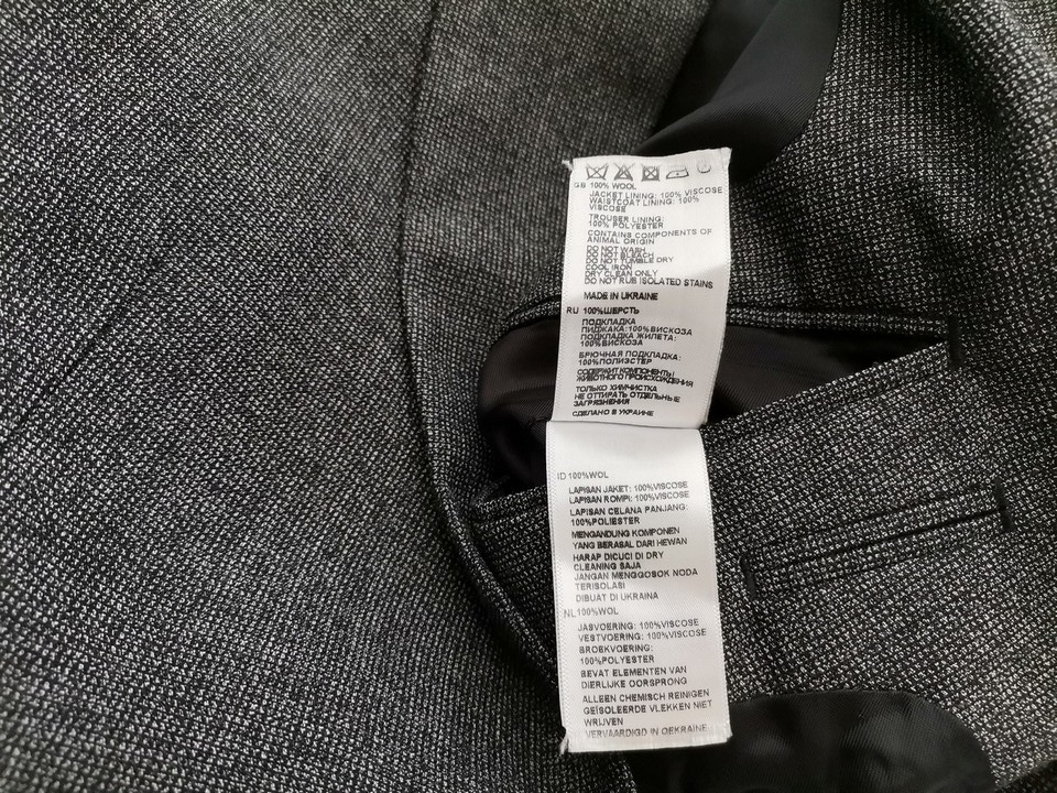 Reiss Stl 38/32 (S) Färg Grå Herr Kavaj Långärmad Material Ull 100%