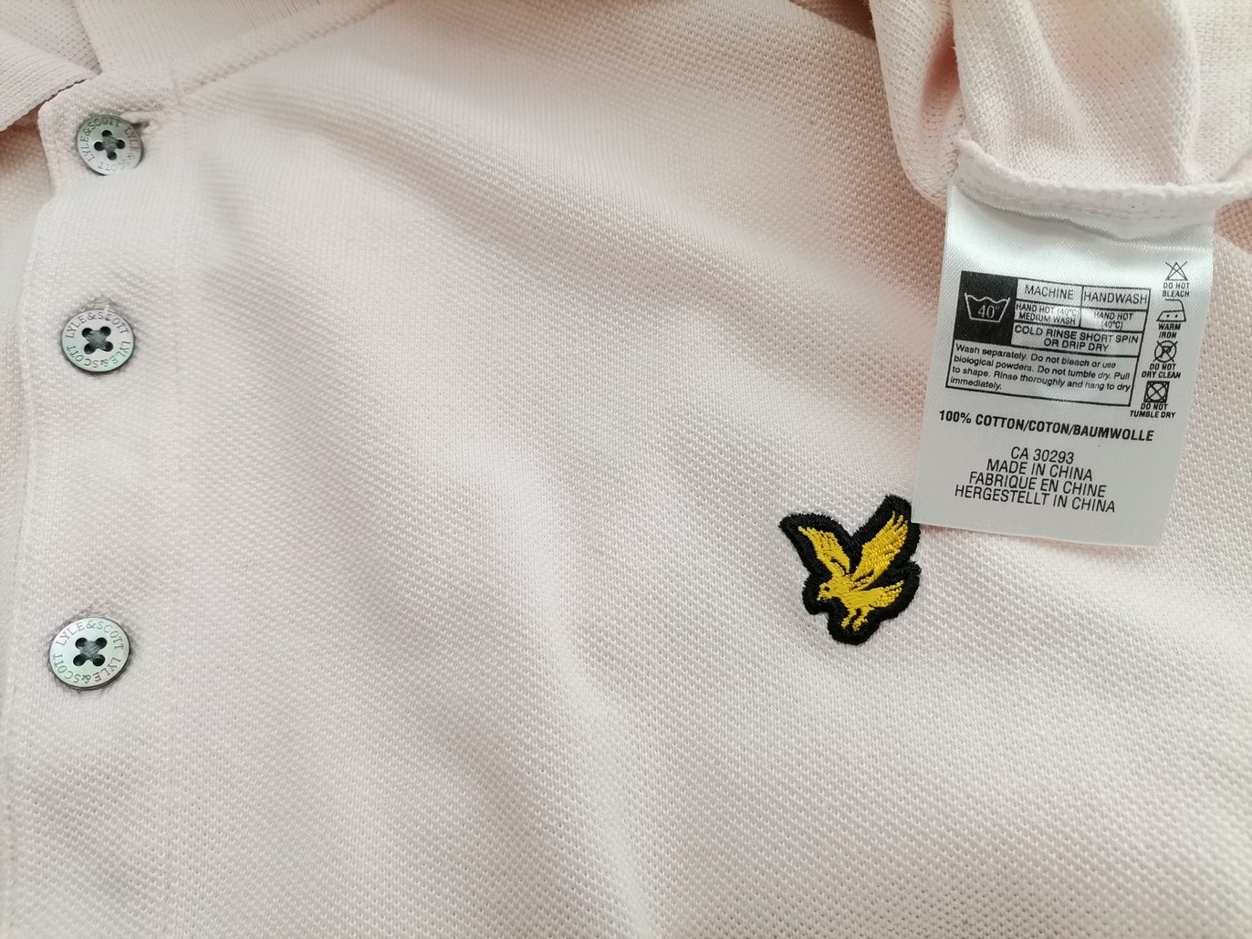 Lyle & Scott Stl XXL Färg Rosa Krage Herr Polo Kortärmad Material Bomull 100%