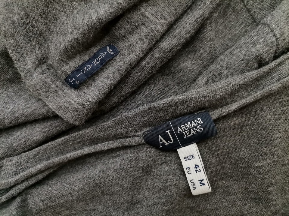 AJ ARMANI JEANS Stl 42 Färg Grå Draperad Blus Långärmad Material Modal