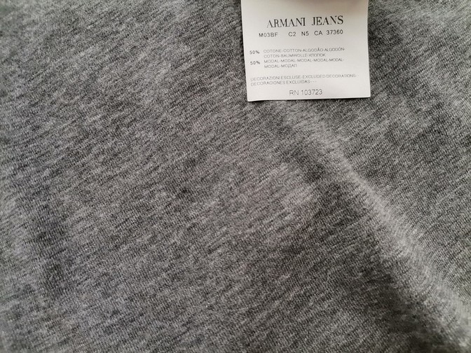 AJ ARMANI JEANS Stl 42 Färg Grå Draperad Blus Långärmad Material Modal