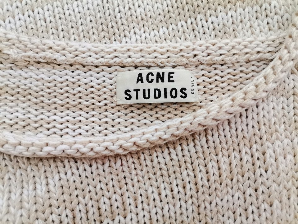 ACNE Studios Stl S Färg Elfenben Herr Tröja Långärmad Material Bomull 100%