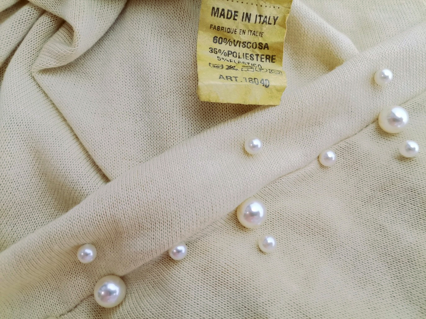 Italy Stl 46/48 Färg Limegrön Båtringning Blus Långärmad Material Viskos