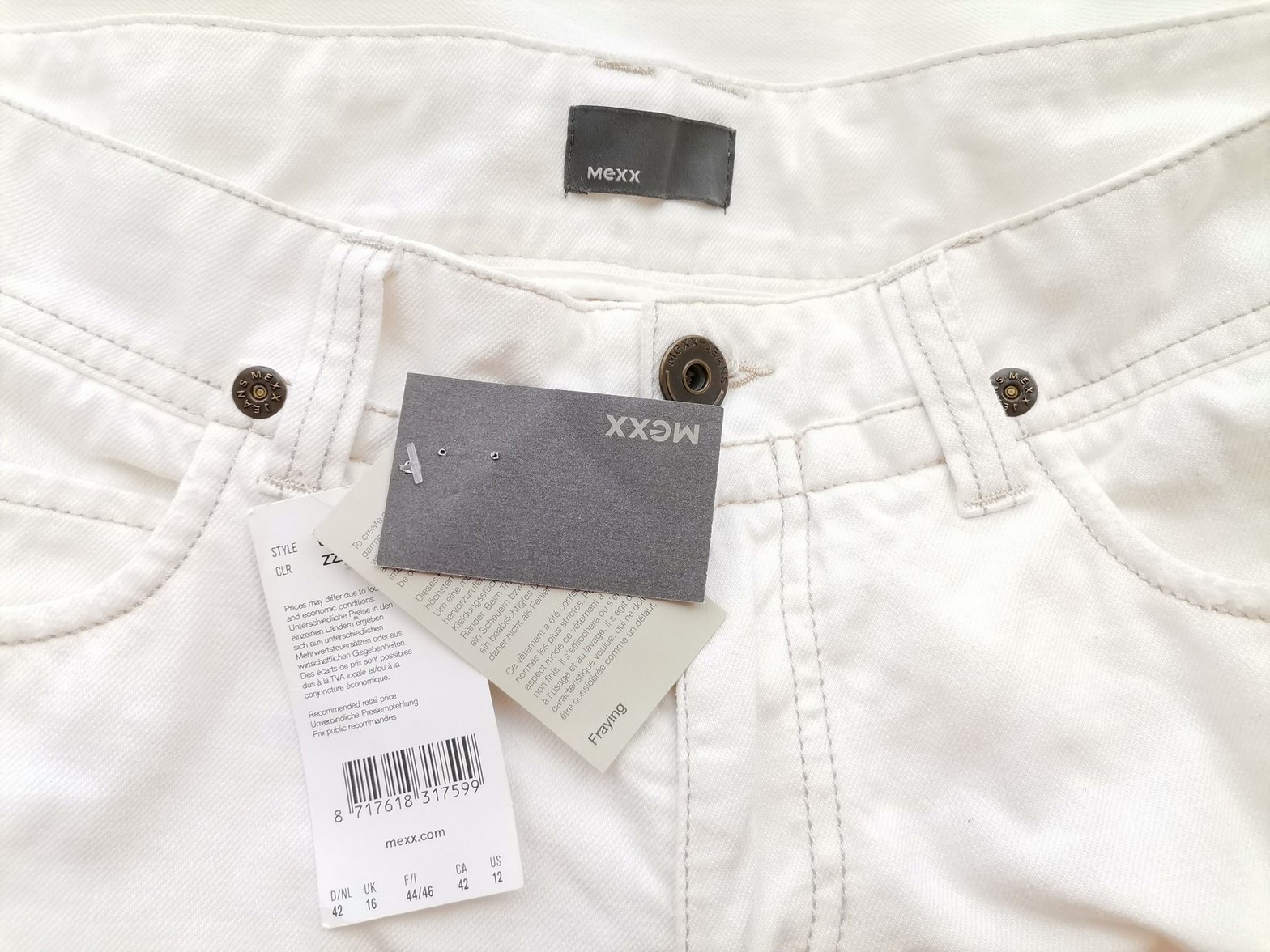 Mexx Stl 42 Färg Vit Jeans Material Bomull 100%