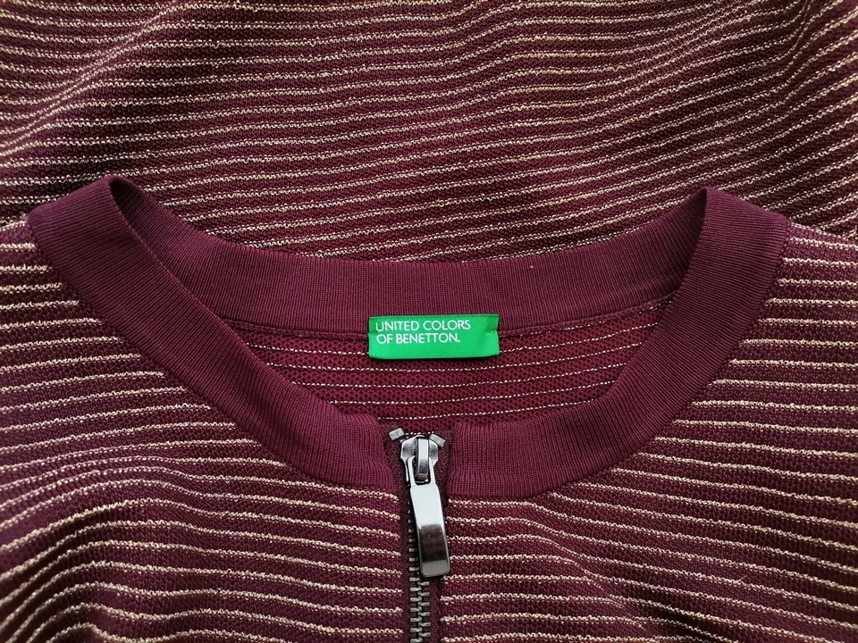 United colors benetton Stl 42/44 Färg Purpur Sweatshirt med Dragkedja Långärmad