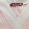 Kate + Pippa Stl XL Färg Pudrig Rosa Ränder Krage Blus Långärmad