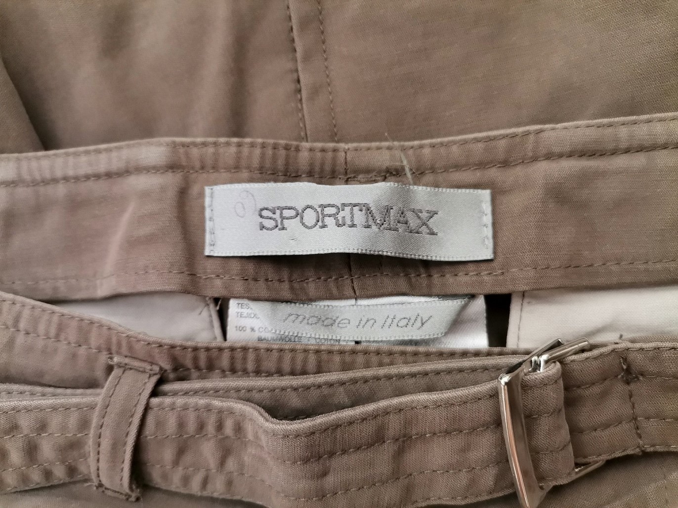 Sportmax Stl 40 Färg Brun Omlottkjol Kjol Knälängd Material Bomull 100%