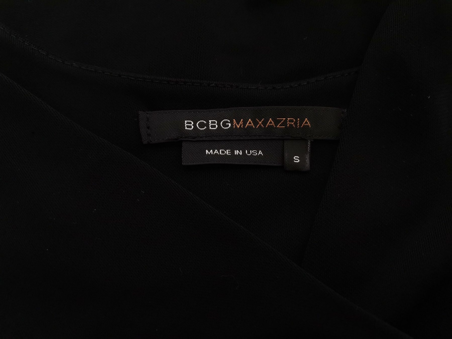 BCBG MAXAZRIA Stl S Färg Svart V-ringning Mini Klänning ärm 3/4 Kort