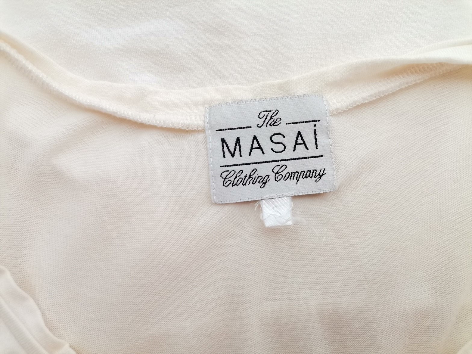 The Masai Stl S Färg Elfenben Rund urringning Blus Ärmlös Material Viskos