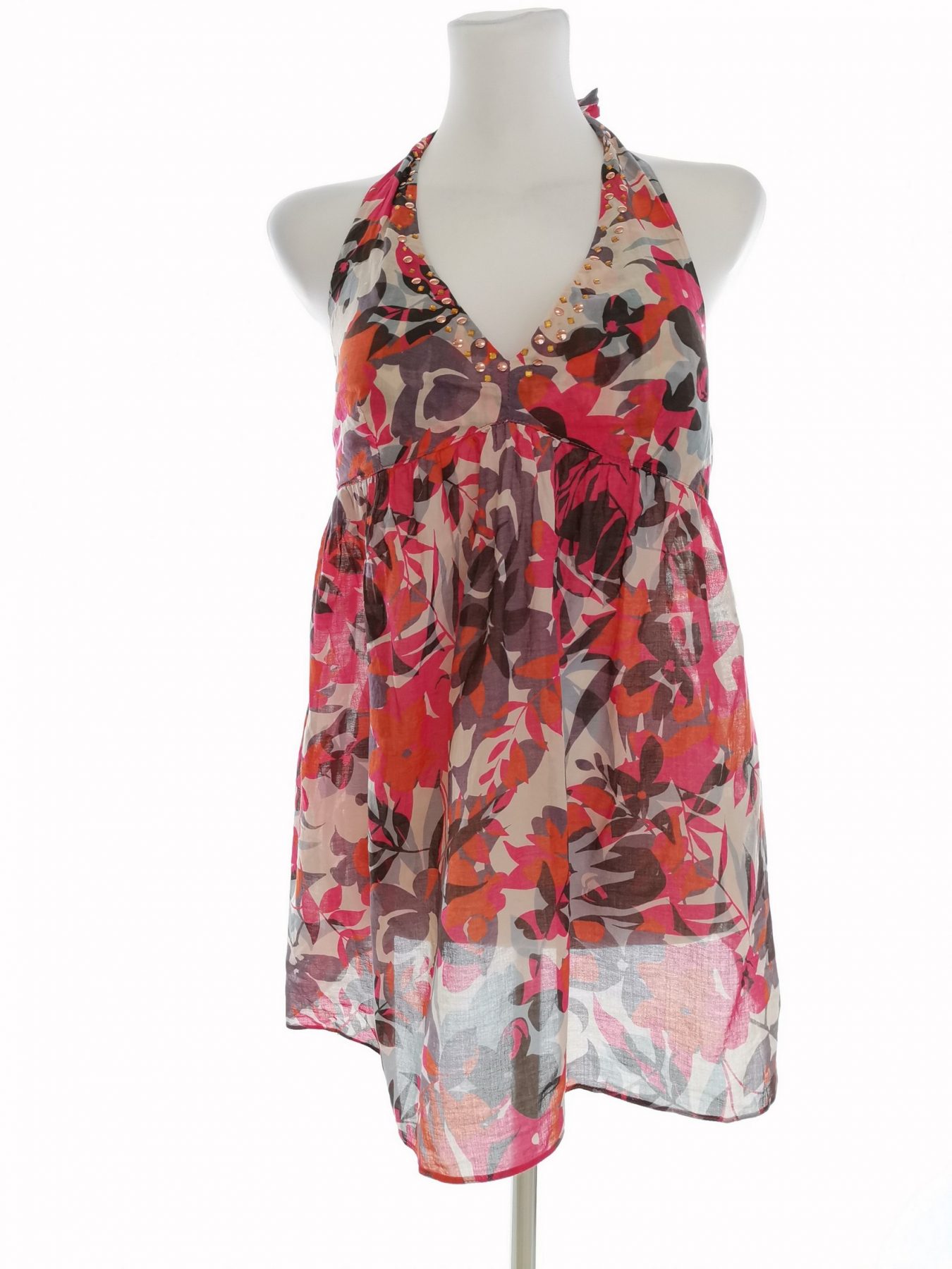 River island Stl 10 (36) Färg Rosa Halter Tunika blus Ärmlös Material Bomull 100%