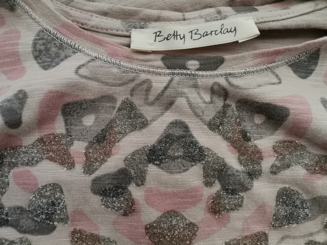 BETTY BARCLAY Stl 42/44 Färg Beige Rund urringning Blus ärm 3/4