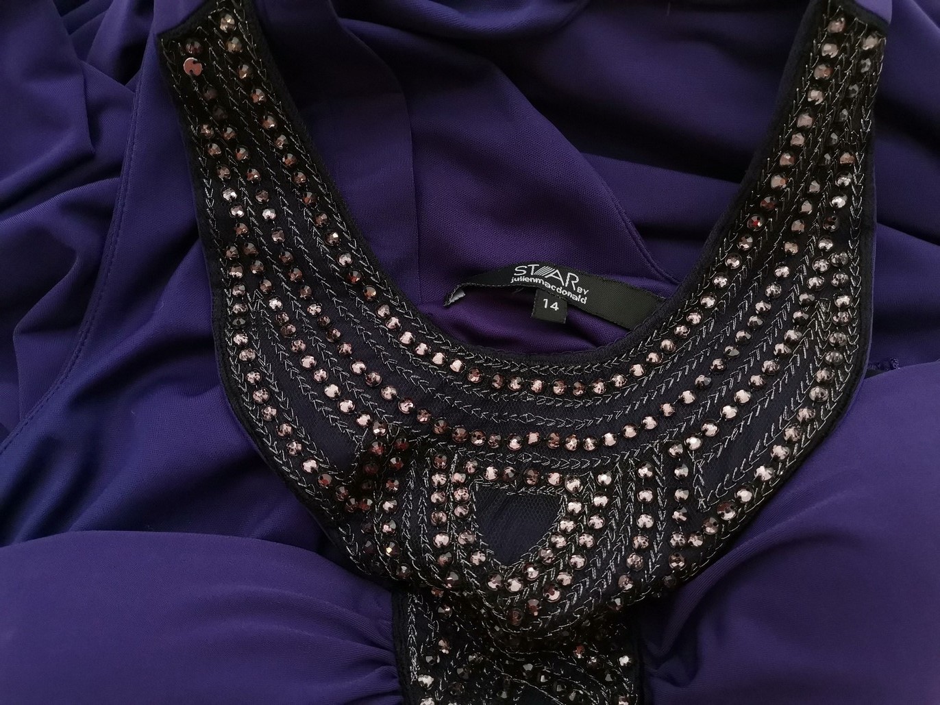 Star by Julienmacdonald Stl 14 (38) Färg Lila Halter Balklänning Afton Klänning Ärmlös Lång