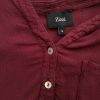 Zizzi Stl S Färg Purpur Split Crew Neck Popover Tunika Blus Långärmad Material Viskos 100%