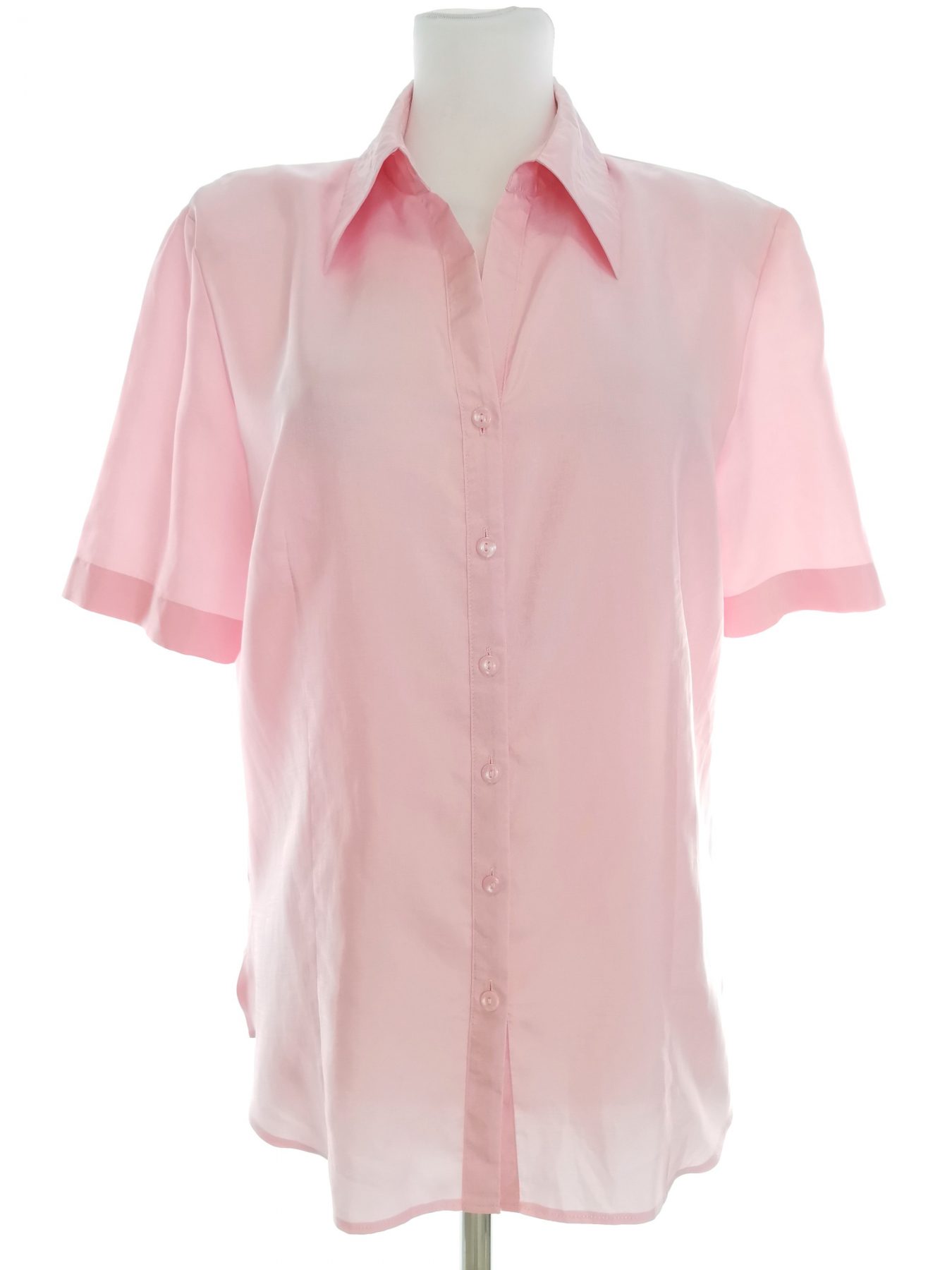 Gerry weber Stl 38 Färg Rosa Krage Knäppt Skjort Blus Kortärmad