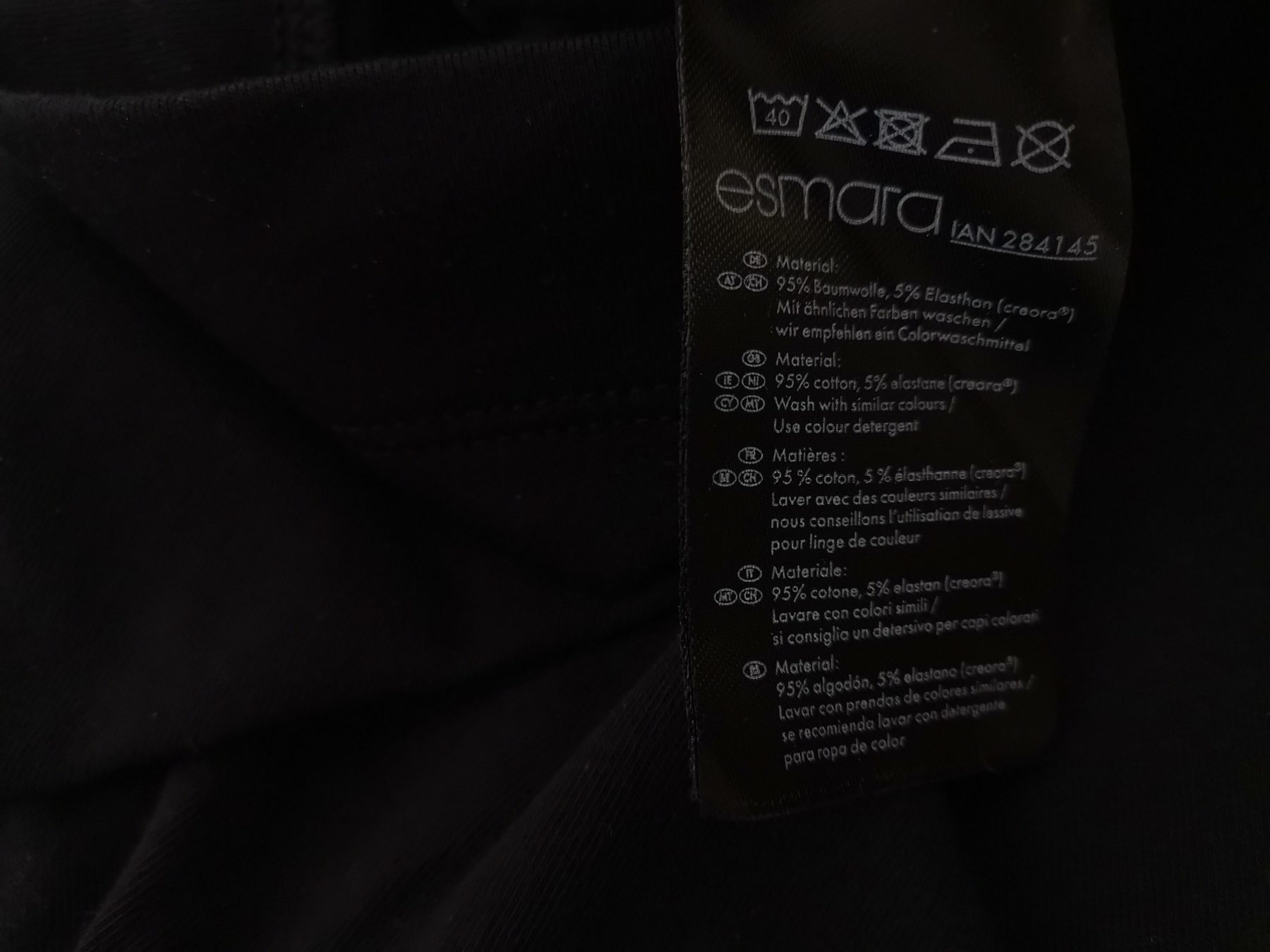 Esmara Stl M (40/42) Färg Svart Leggings Material Bomull