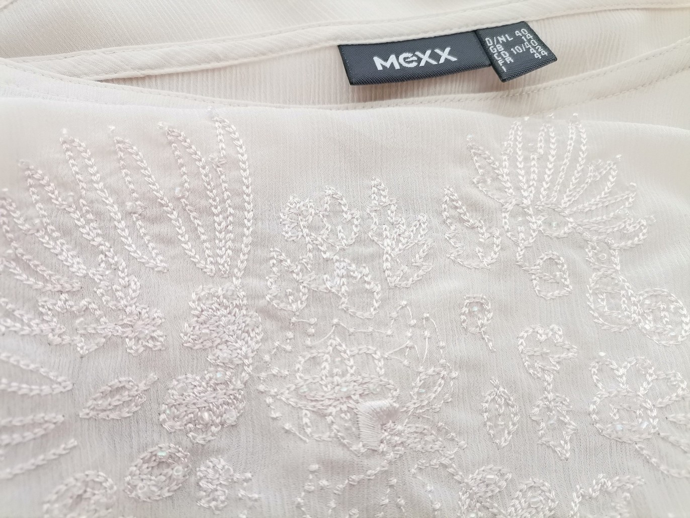 Mexx Stl 40 Färg Elfenben Båtringning Blus ärm 3/4