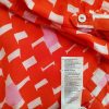 Jasper Conran Stl 14 (42) Färg Orange Geometrisk Split Crew Neck Blus ärm 3/4 Material Bomull