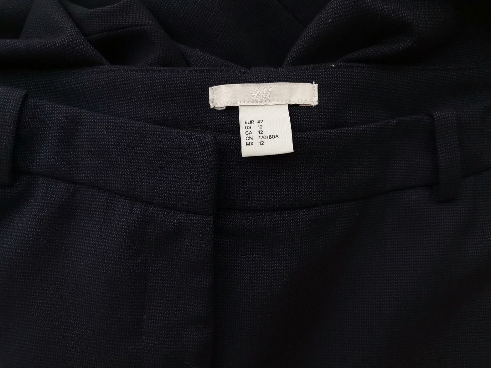 H&m Stl 42 Färg Marinblå Eleganta Byxor