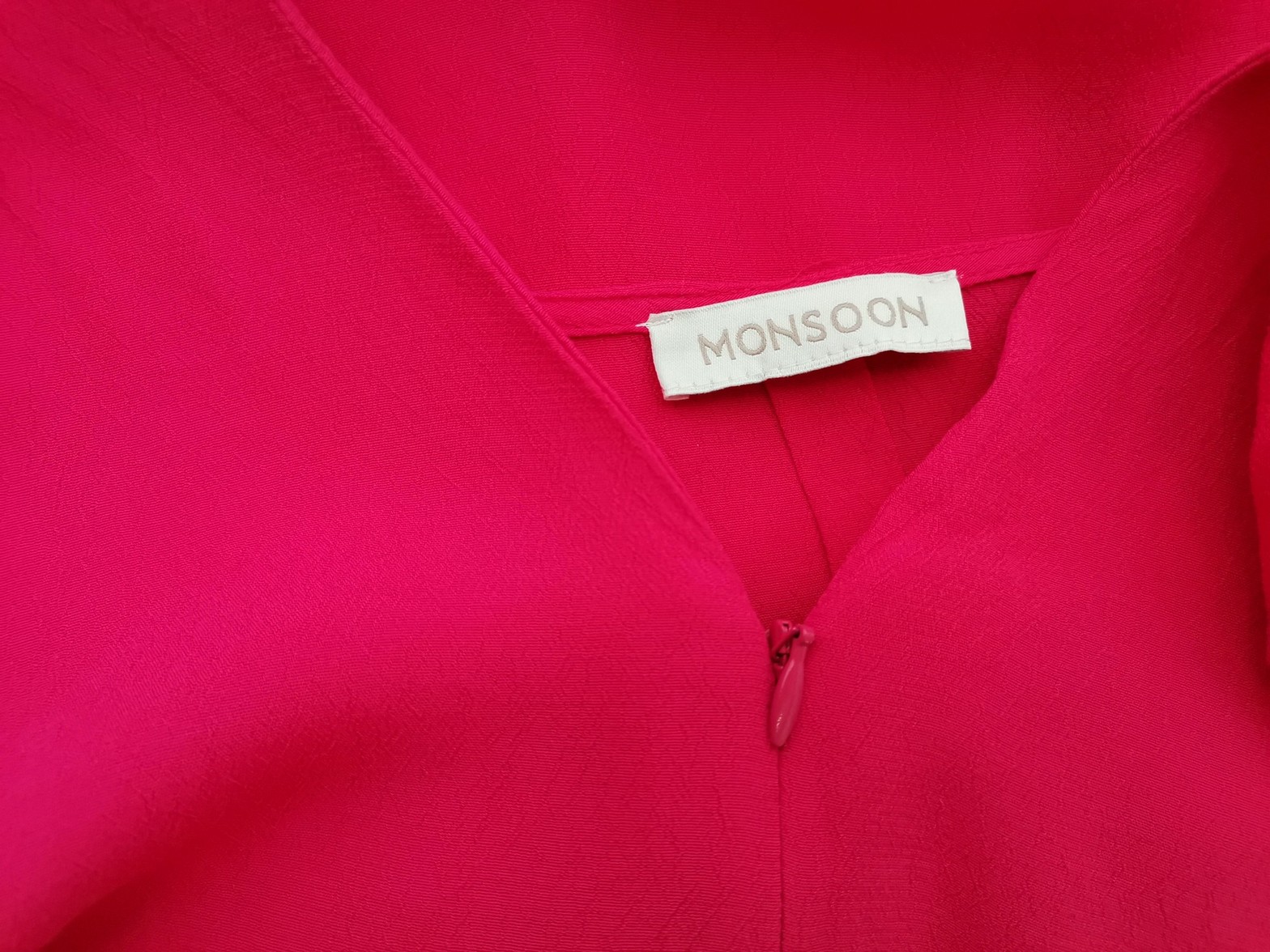 Monsoon Stl 46/48 Färg Rosa V-ringning Tunika blus Kortärmad Material Viskos 100%