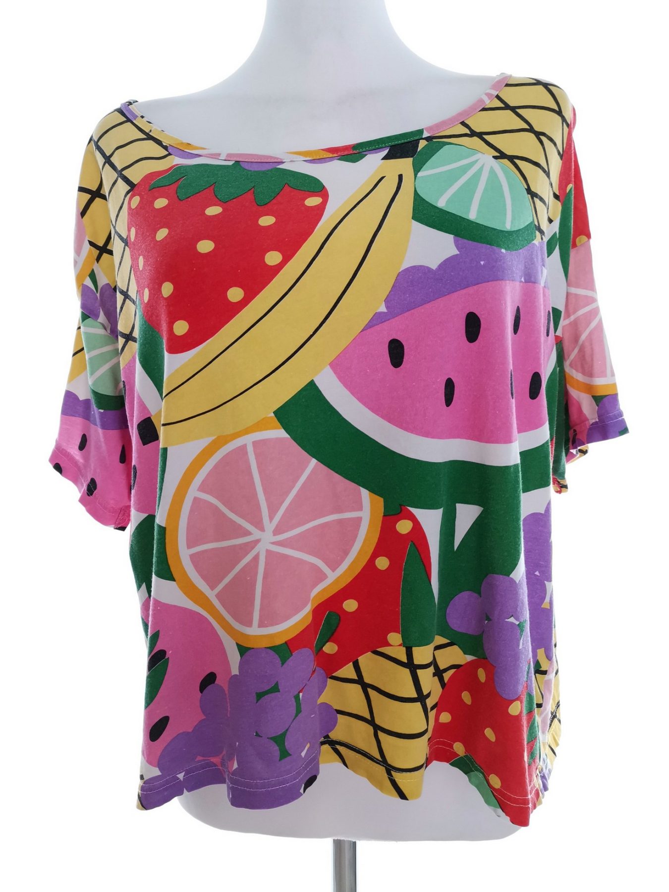 Lazy Oaf Stl M/L Färg Färgglad Båtringning Blus Kortärmad Material Bomull 100%