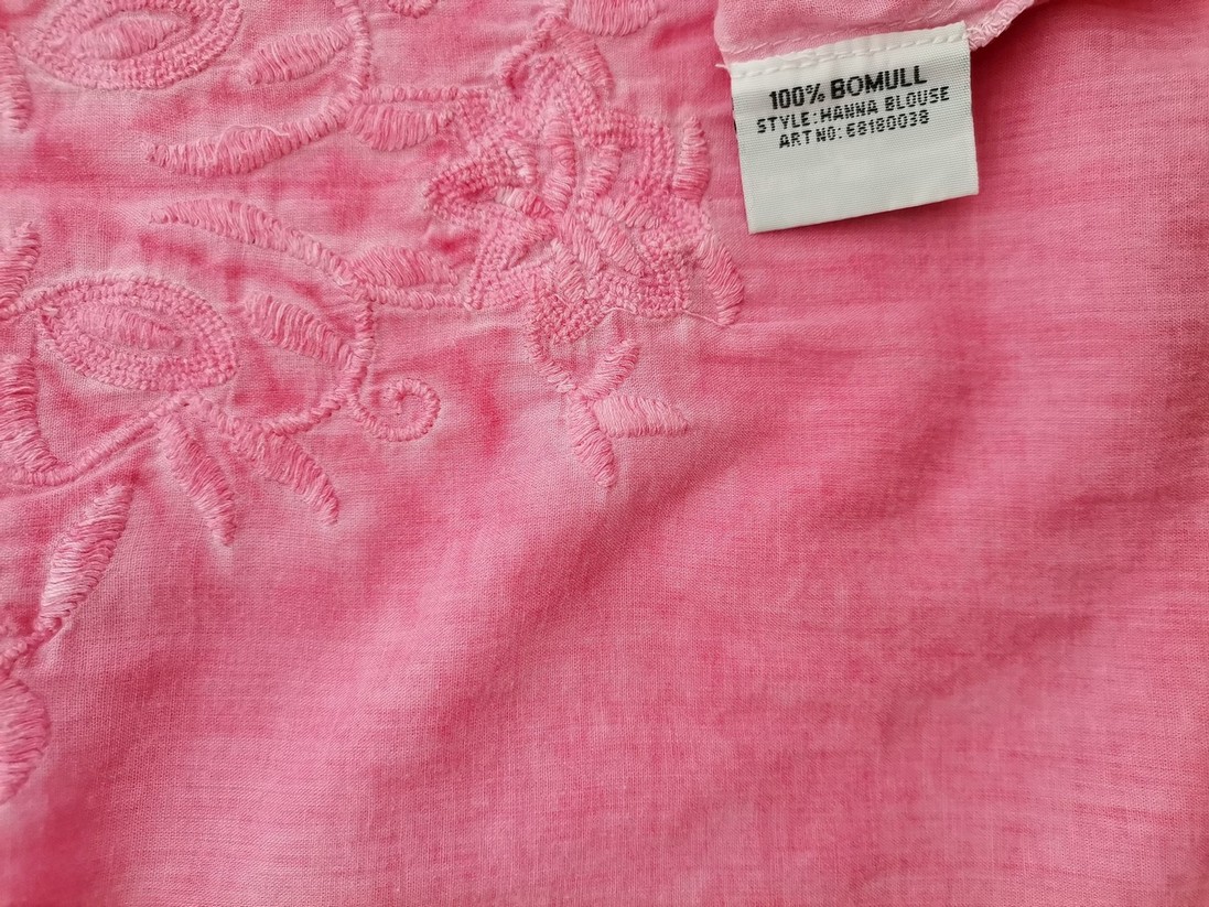 Rosebud Stl M Färg Rosa Keyhole Crew Neck Blus Kortärmad Material Bomull 100%