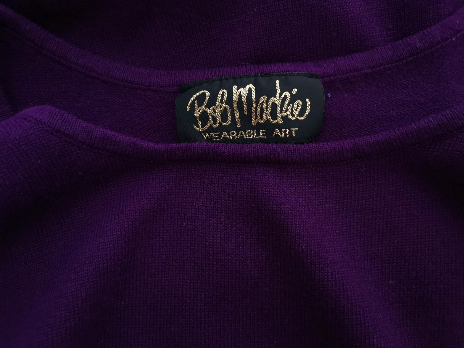 Bob Mackie Stl L Färg Lila Rund urringning Blus Ärmlös Material Bomull