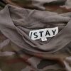 STAY Stl M Färg Khaki Kamouflage Rund hals Blus Kortärmad Material Modal 100%