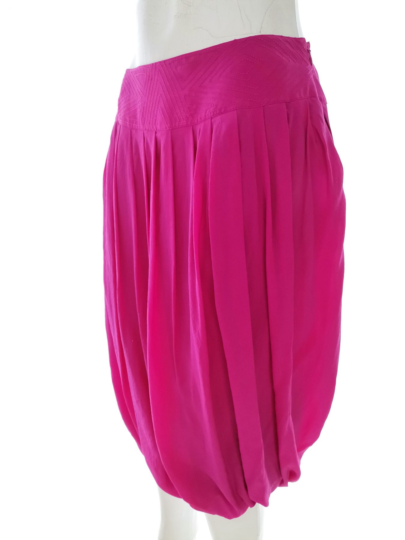 Monsoon Stl 12 (40) Färg Fuchsia A-linjekjol Knälängd Material Siden 100%