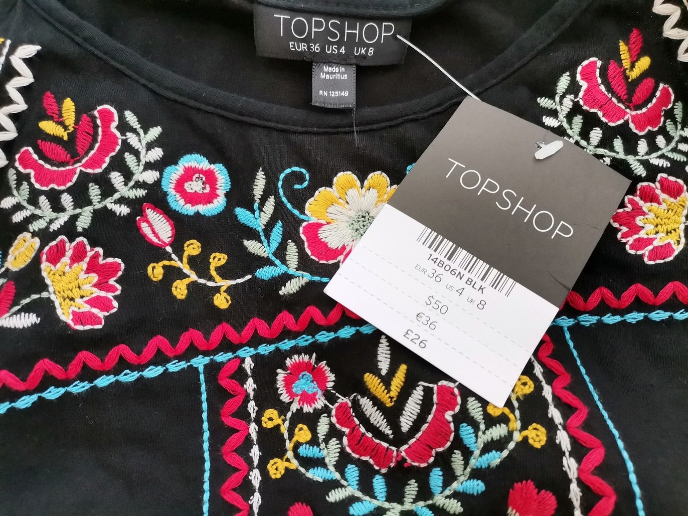 Topshop Stl 36 Färg Svart Hängselbyxor Ärmlös Material Bomull 100%