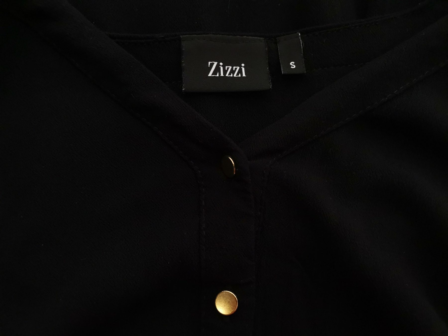 Zizzi Stl S Färg Svart V-ringning Knäppt Tunika Blus Ärmlös Material Viskos 100%