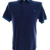 Fred Perry Stl M Färg Marinblå Krage Herr Polo Kortärmad Material Bomull 100%