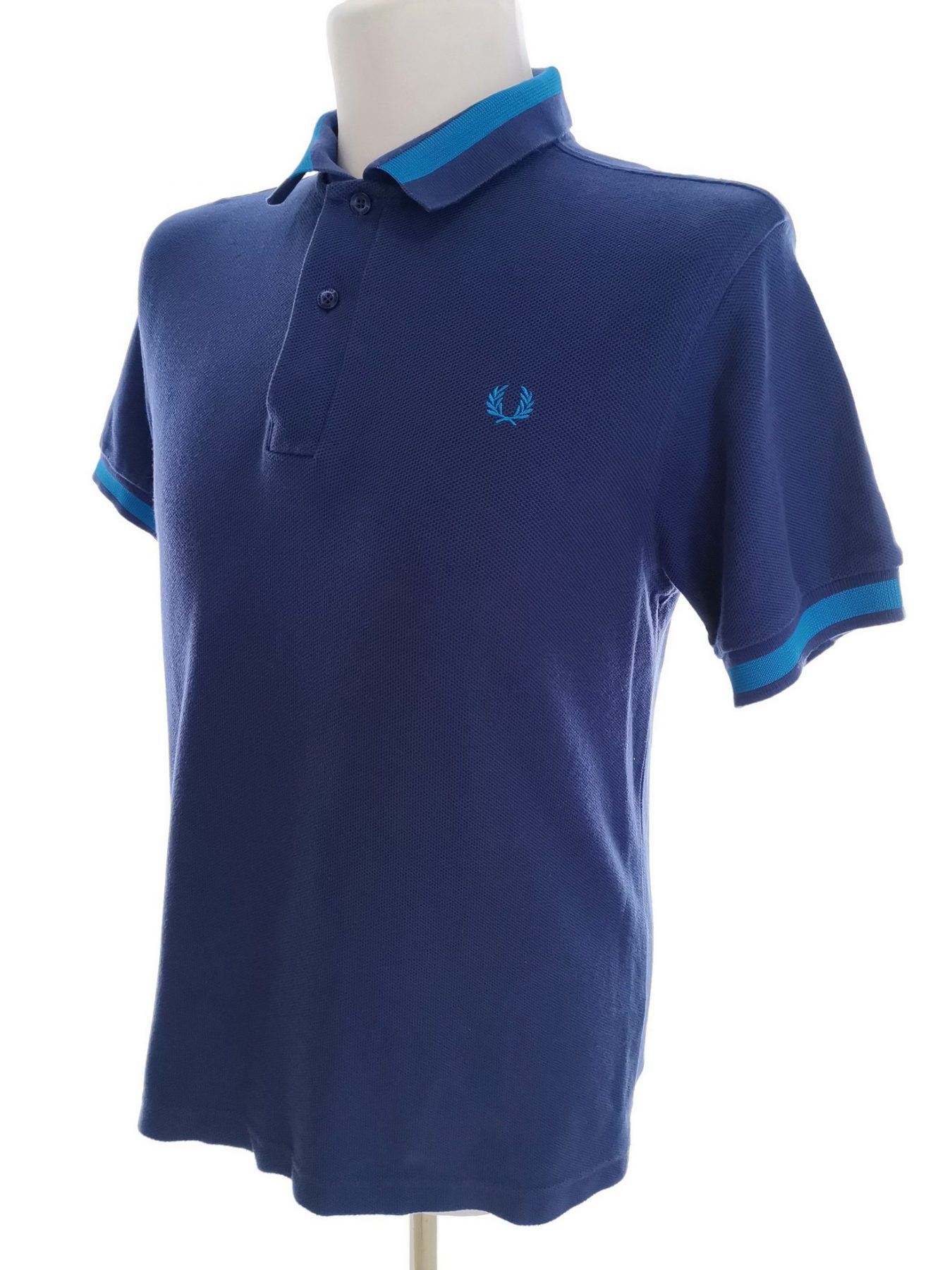 Fred Perry Stl M Färg Marinblå Krage Herr Polo Kortärmad Material Bomull 100%