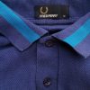 Fred Perry Stl M Färg Marinblå Krage Herr Polo Kortärmad Material Bomull 100%