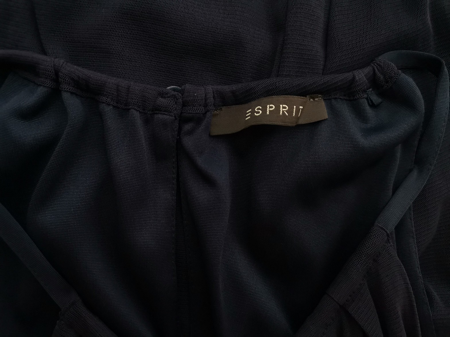 Esprit Stl S Färg Marinblå Halter A-linje Klänning Ärmlös Knälängd