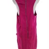 Reiss Stl 14 (42) Färg Fuchsia Rund urringning Raka Klänningen Ärmlös Knälängd