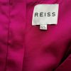 Reiss Stl 14 (42) Färg Fuchsia Rund urringning Raka Klänningen Ärmlös Knälängd