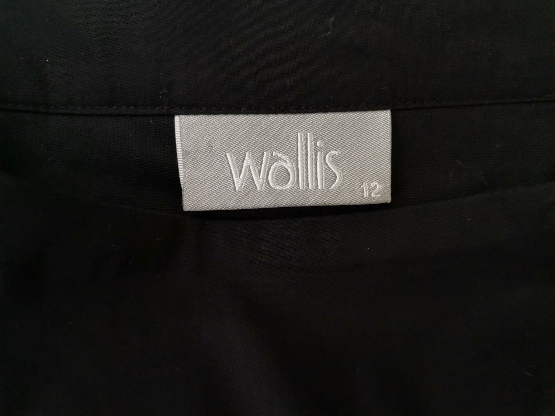 Wallis Stl 12 (40) Färg Svart A-linjekjol Midi Material Bomull 100%